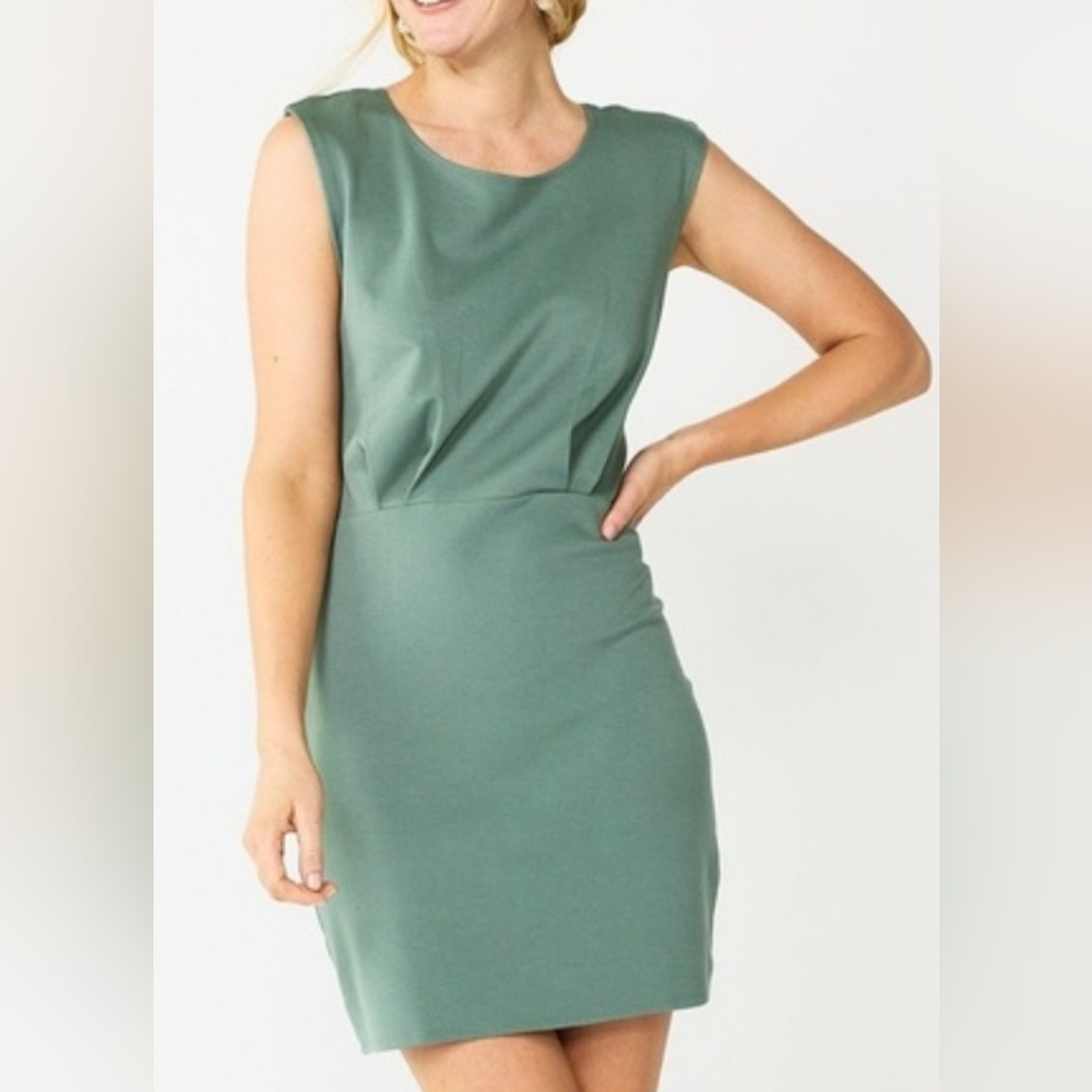 NWT Nine West Sleeveless Green Sheath Dress Size M